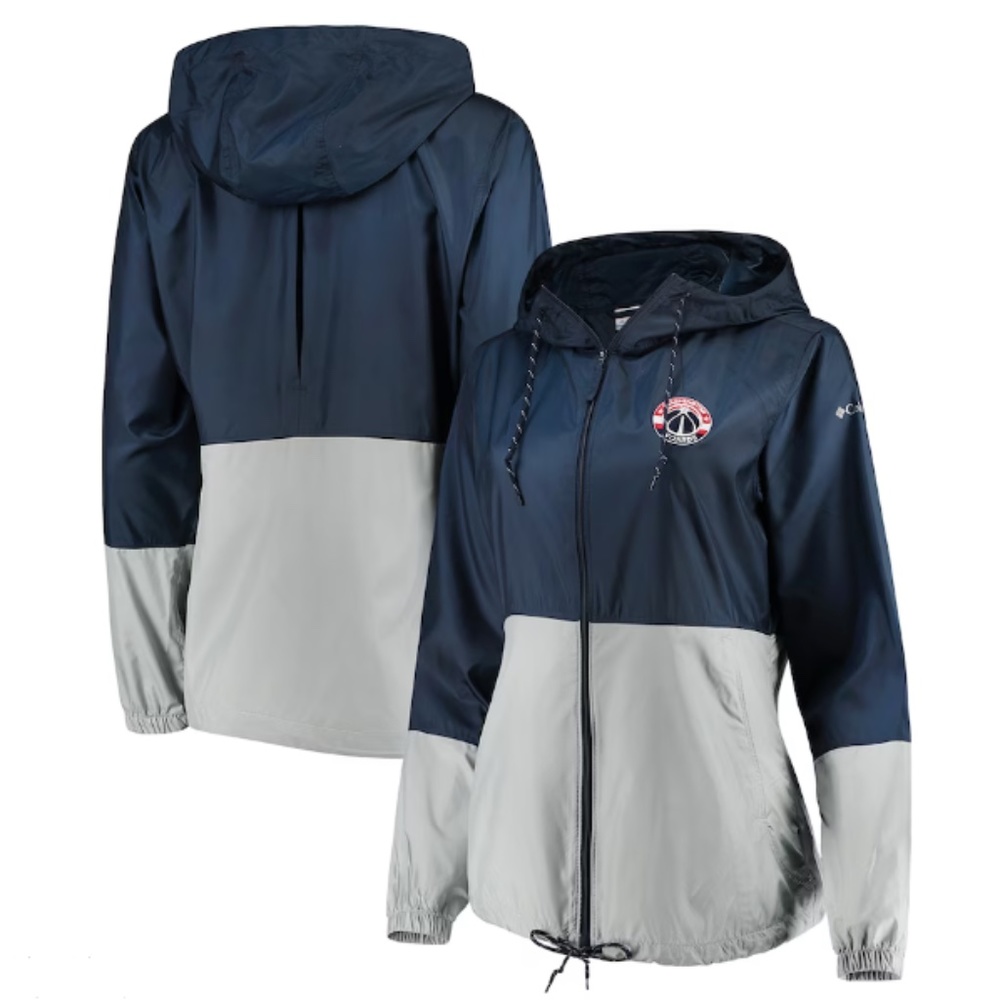 Women's Washington Wizards Columbia Windbreaker Full-Zip Jacket - Size Large - Picture 1 of 4